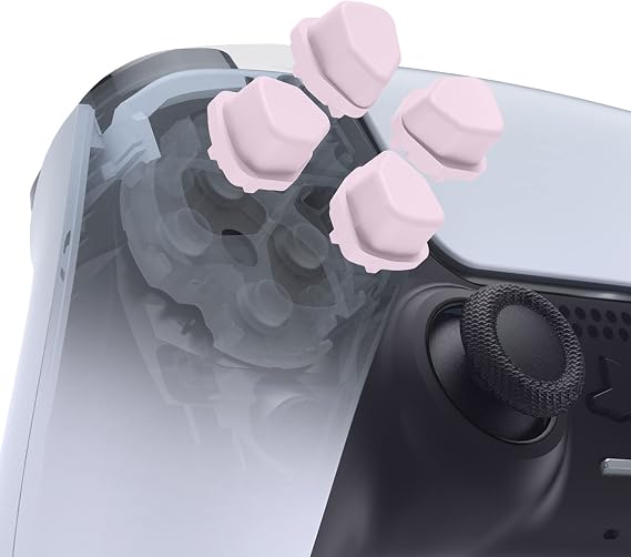 eXtremeRate Ergonomic Split Dpad Buttons (SDP Buttons) for ps5 Controller, Cherry Blossoms Pink Independent Dpad Direction Buttons for ps5, for ps4 All Model Controller