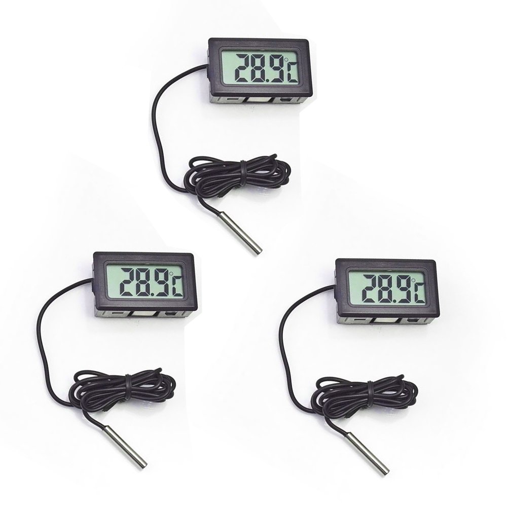 Thermometer,COOSO -50110?C Digital LCD Thermometer for Aquarium Freezer Frozen Refrigerator Fridge Freezer,BlackThree Pack