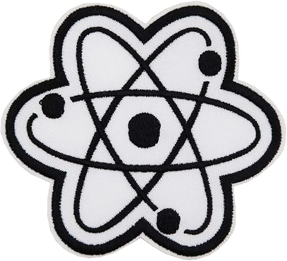 Atom Embroidered Iron On Patch