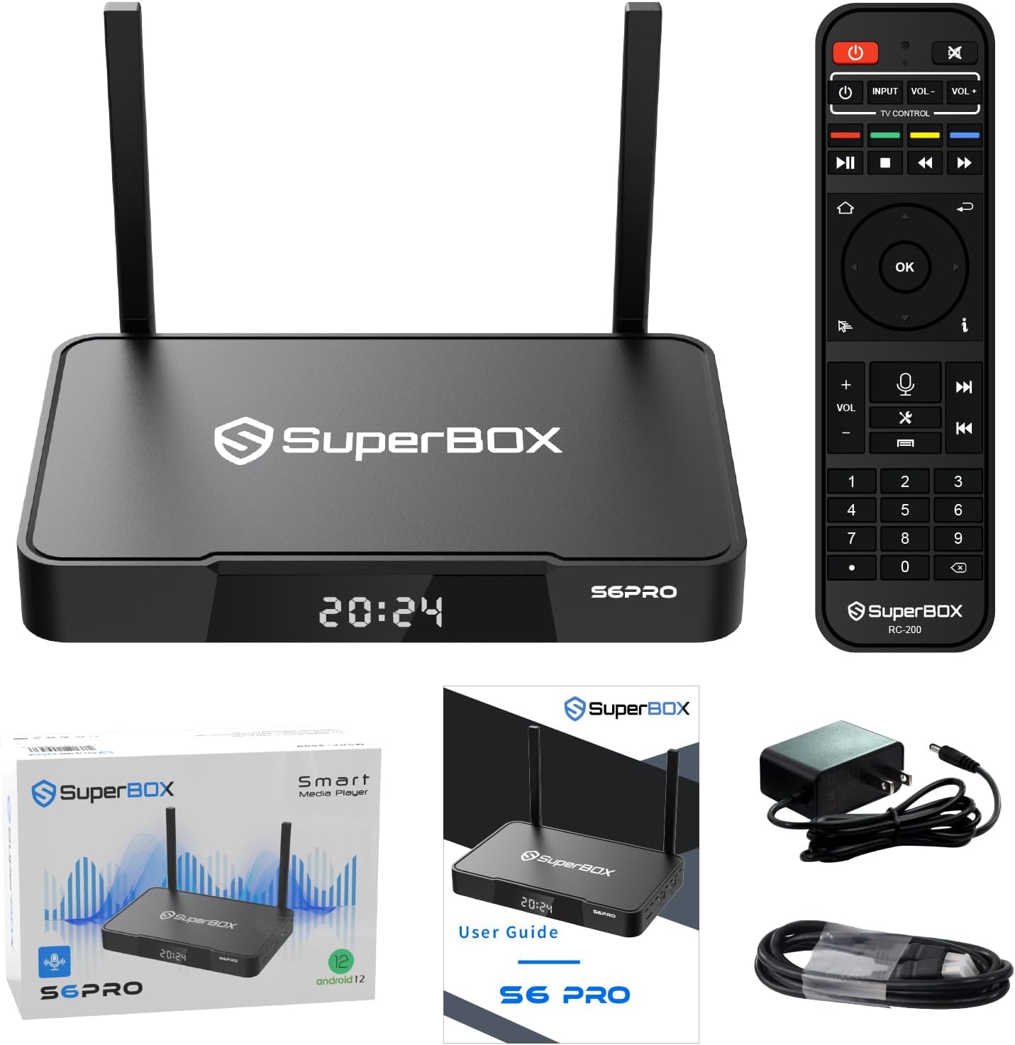 2025 New S6-PRO Bundle Box Edition Built-in Voice Command with 4GB RAM and 32 GB Storage,6K Ultra High Definition，Easy Setup Maual