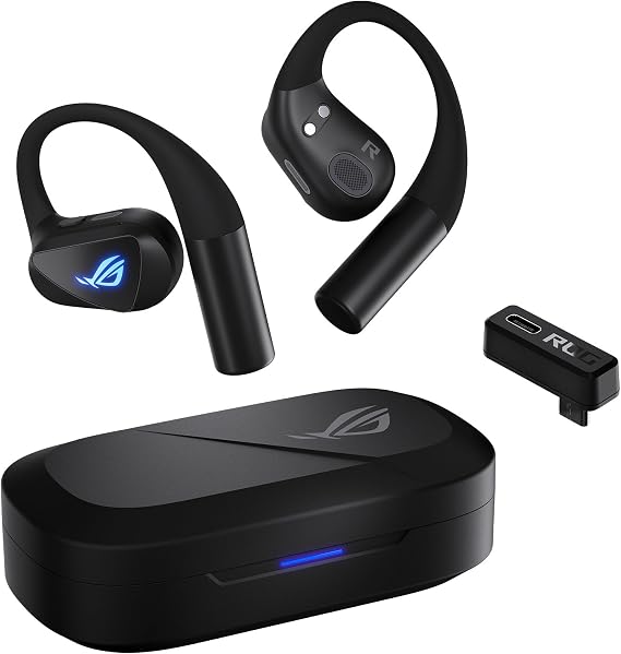 ASUS ROG Cetra Open Wireless Open Ear Earbuds, Dual-Mode Bluetooth/2.4GHz,