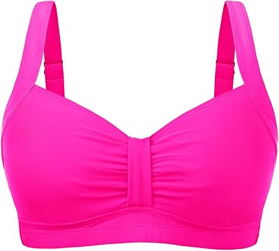 Women Underwire Bikini Top - Supportive Push Up Swim Top Only 2025 Retro Bathing Suit Tops