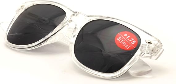 Clear Bifocal Outdoor Reading Sunglasses - Comfortable Stylish Simple Readers