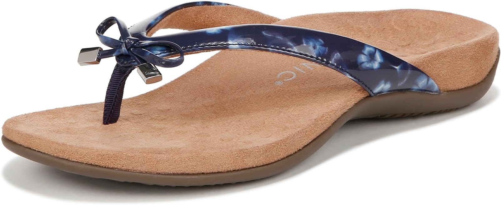 Vionic Women's Rest Bella Toe Post Sandal- Supportive Ladies Orthotic Sandals that include Three Zone Comfort with Arch Support- Flip Flop for Ladies, Medium and Wide Width Size 5-12