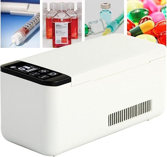 Large Capacity Insulin Refrigerator Cooler Box, Portable Car Travel Mini Fridge, Cooler And Warmer, USB Charging, With Battery, 2 Battery