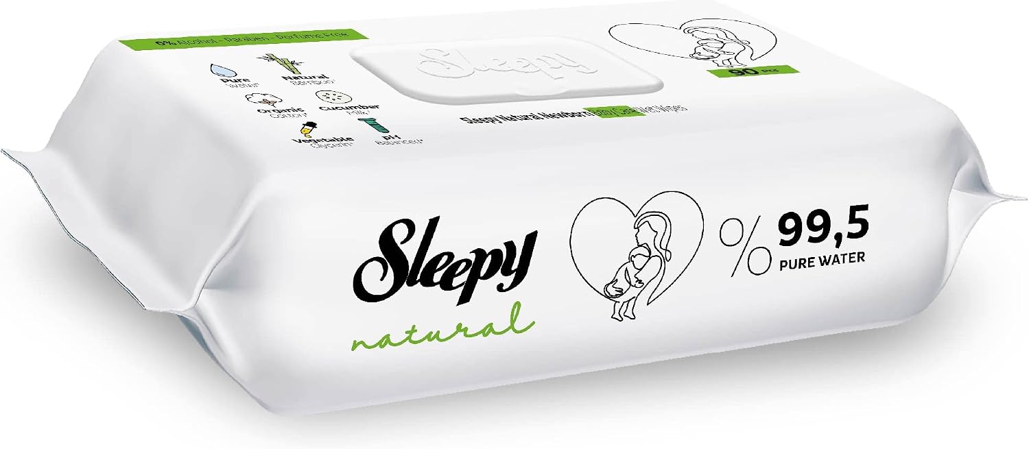 SLEEPY Natural Newborn Wet Baby Care Towel 12x60 720 Leaves