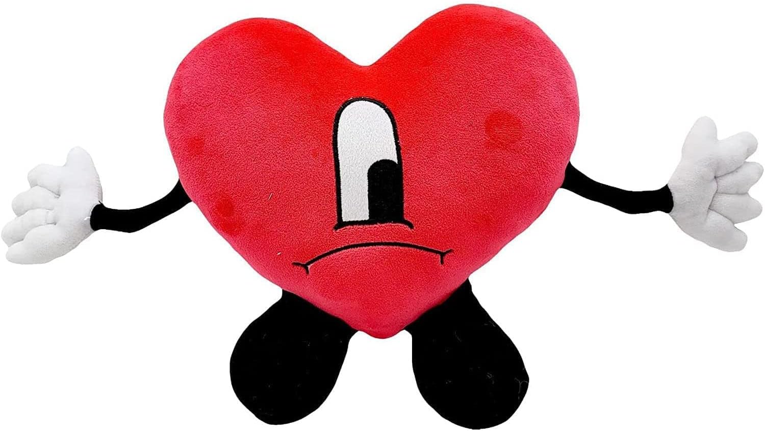 Bad Cute Bunny Plush 12.5 inches, Un Verano Sin Ti Plush Cute Heart Shaped Plush Pillow Novelty Plush Cushion for Sofa Bedroom Home Decor Gifts Heart