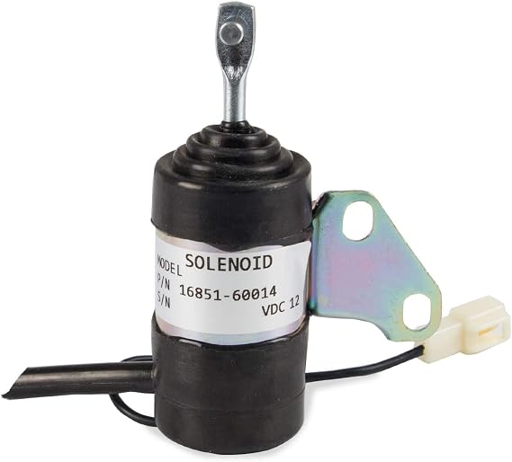 Fuel Shut Off Solenoid Compatible with Kubota BX2230D RTV900R RTV900T B7410D BX1500D BX1800D Z482 Z602 D722 D902 D782 D622 Z402 12Vdc Replaces 16851-60014 16851-60012 052600-4531