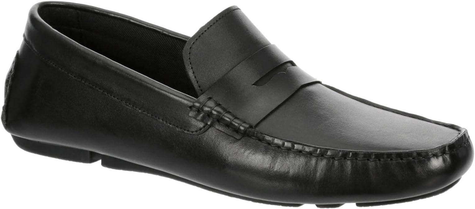 Franco Fortini Daven Penny - Men's Slip-On Moc Toe Dress Leather Penny Loafer