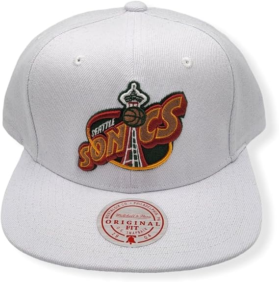 Mitchell & Ness NBA Seattle Supersonics Wool Solid Snapback (Green, OSFA)