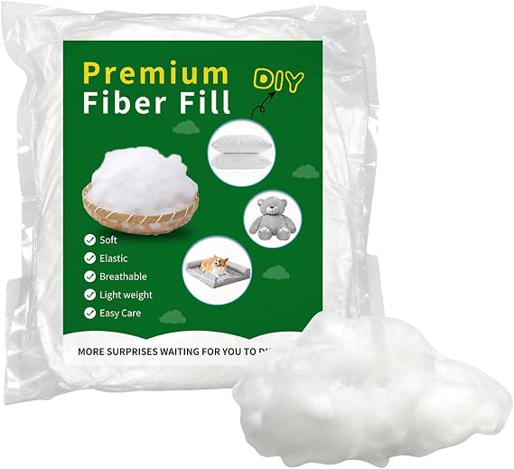 Daylendar Polyfill Stuffing Fiber Fill 200g/0.44lb,Premium Fiberfill Stuffing for Craft,High-Resilience Recyclable Crochet Stuffing, Stuffing for Stuffed Animals,Crochet, Home Decor
