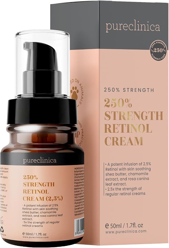 250% Strength Retinol Cream - 50ml/ 1.7 fl. oz. Potent Anti-aging, with 2.5x Active Ingredients Compared To Competitors