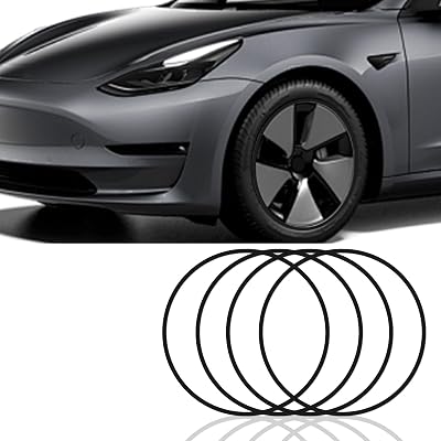 Rim Protector for Car Wheels Fits 18-21 Wheel Diameter - Pack of 4 Premium ABS Wheel Protector for All Cars, Trucks, SUVs and Tesla All Models Black,18