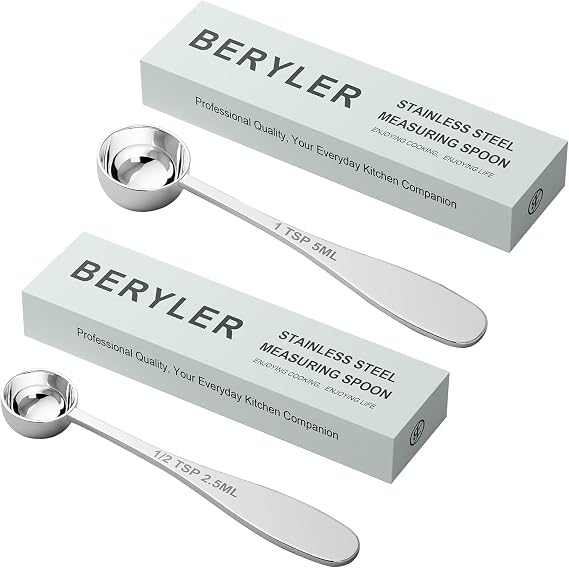 1PCS 1TSP and 1PCS 1/2TSP Measuring Spoon Bundle