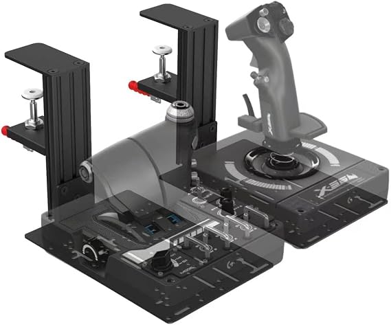 Universal Hotas Desk Mount Compatible with Thrustmaster T.16000M FCS TCA Officer Pack Airbus TCA Quadrant Boeing Edition Sol-R2 HOSAS WINWING URSA Minor Logitech X52/X56 and so on