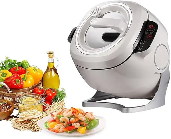 2000W Intelligent Automatic Cooking Machine, 360 Degree 6L Food Processor for Stir-Fry, Stew, Cooking Intelligent Cooking Robot