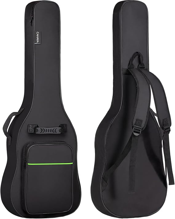 CAHAYA Electric Guitar Bag 0.3in Padded Gig Bag Case Soft Backpack Green