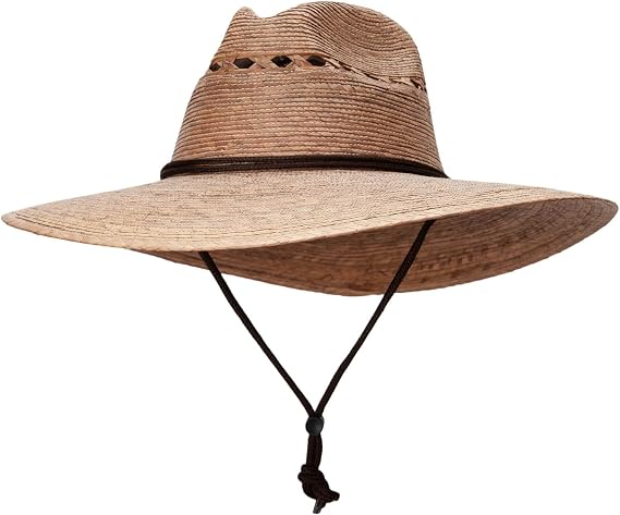 Jeanne Simmons Unisex-Adult Fedora Hat, Large Brim, Palm Braid, Sun Protection
