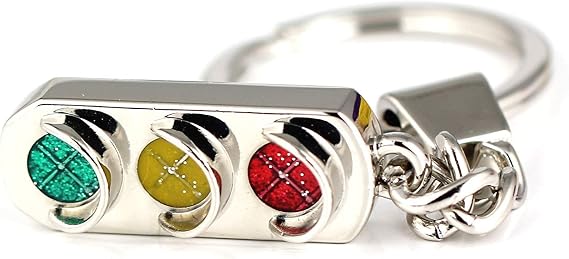 maycom Creative Traffic Signal Light Model Keychain Key Chain Ring Keyring Keyfob