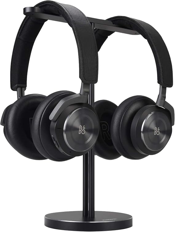 JOKItech Dual Aluminum Headphones Stand Holder, Showcase Multi Headphones with Solid Heavy Base, Compatible With Gaming Headsets and Wireless Headphone Black
