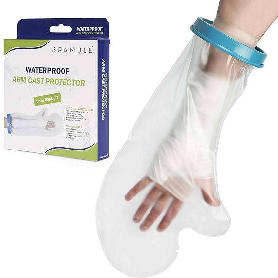 Bramble - Transparent Waterproof Silicone Arm Cast Protector for Bath & Shower
