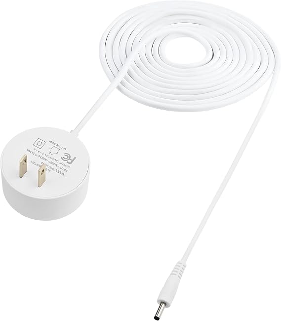 17-Foot Power Adapter Compatible With Google Nest Mini, Hub, WiFi Router and Point - Extra Long Power Cable