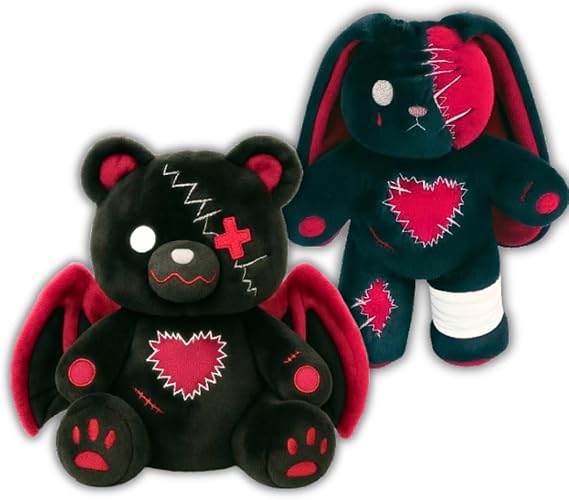PHITECUS Emo/Gothic Plush Rabbit and Bear