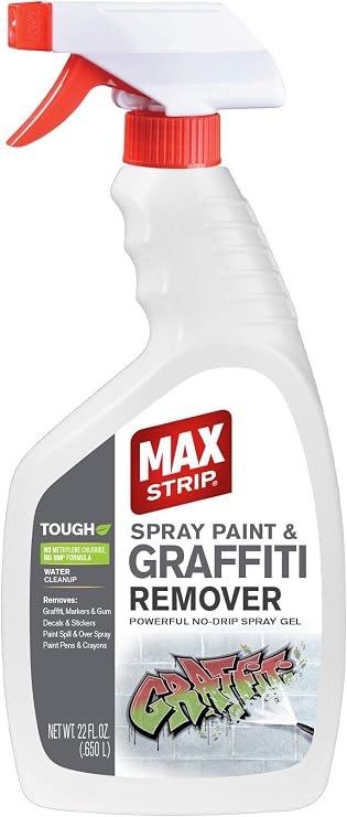 Max Strip Spray Paint & Graffiti Remover, Multi-Surface Gel, 22 fl oz