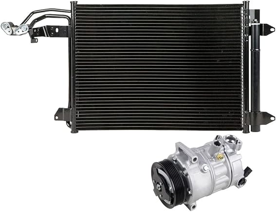 For VW Eos GTI Jetta R32 Audi A3 OEM AC Compressor w/A/C Condenser Drier - BuyAutoParts 60-85319RU New