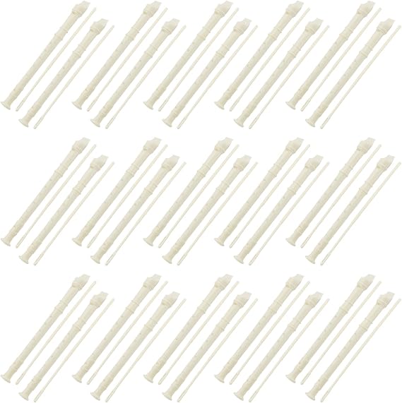 KEILEOHO 30 PCS 8 Holes Recorder Instrument, Descant Soprano Recorder German Style, Recorder Musical Instruments with Cleaning Rod for Beginner