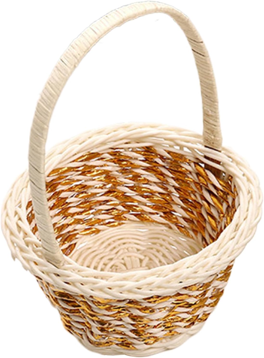 Mini Basket - Mini Woven Basket | Wicker Storage Baskets | Tiny Imitation Rattan Storage Baskets - Handmade Photography Prop Container For Wedding Christmas Easter Decoration – Rustic Home Decor