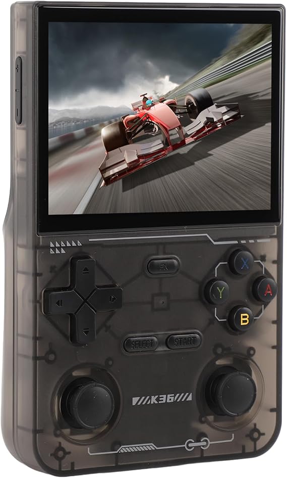64G Retro Handheld Game Console with Joystick Handheld Game Player, 3.5inch Screen, 128G Memory, 3500mAh Battery, Type C Interface (Black)