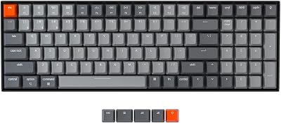 Keychron K4 96% Layout Bluetooth Wireless Mechanical Keyboard, 100 KeysUSB CWhite LED BacklitGateron G Pro Blue SwitchN-Key Rollover, Gaming Keyboard for Mac Windows, Version 2