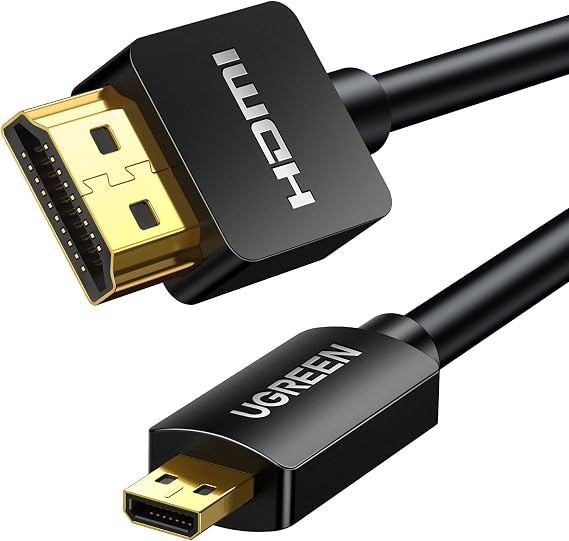 UGREEN Micro HDMI to HDMI Cable, 4K@60Hz, Adapter, HDR, 3FT