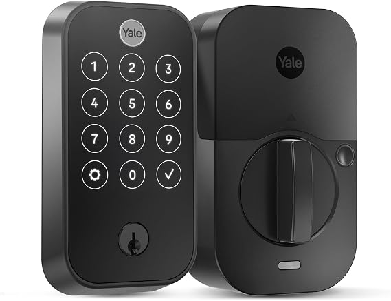 Yale Security Lock 2 Touch, Black Biometric Fingerprint Door Lock with Keypad, Unlock with Your Code or Your Fingerprint (No Wi-Fi), YRD420-F-BLE-BSP