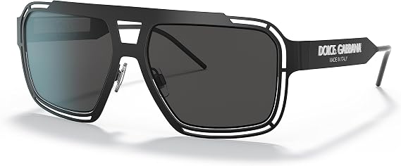 Dolce & Gabbana Mens DG2270 Matte Black/Dark Grey One Size One Size