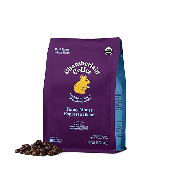 Chamberlain Coffee Whole Bean Coffee - Espresso Dark Roast, 10 Ounces