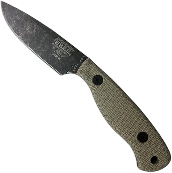 ESEE JG3 Black Oxide Fixed Blade w/Dark Tan Sheath - ESEE-JG3-BO