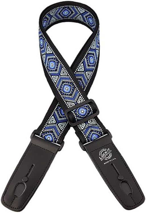 Lock-It Straps Retro Vintage Series jacquard Strap with Locking Ends - Mariner