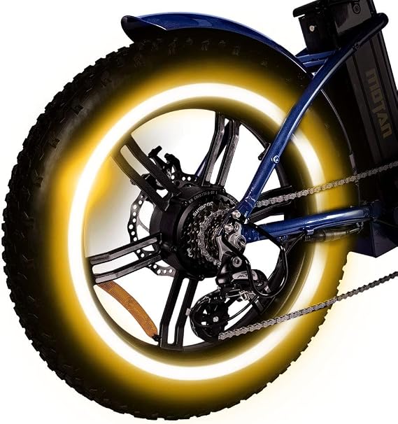 ADDMOTOR 2Pcs Bike Wheel Rim Stickers Stripes 26" 3M Reflective Decals Tape Reflector for Bicycle Motorcycle Decoration