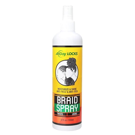 AllDay Locks Braid Spray, Refreshing Hydration for Scalp, 12 Oz Bottle