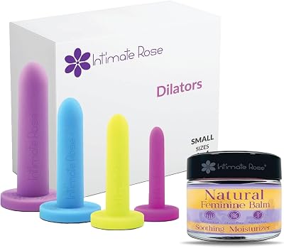Save 10% on Intimate Wellness Bundle Silicone Dilators Sizes 1-4 & Organic Vulva Moisturizer for Comfort & Hydration