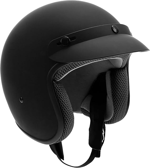 XFMT DOT Unisex-Adult Motorcycle Open Face 3/4 Helmet Retro Style Cruiser Chopper Scooter