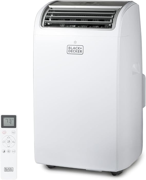 BLACK+DECKER Portable Air Conditioner, 12,000 BTU, BPT08WTB, White