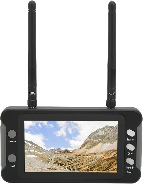 FPV Monitor, 5.8Ghz 40CH 4.3 Inch DVR Function RC Dr Display Screen, FPV Receiver Monitor with Auto Search for RC Hobby FPV Dr RC Car