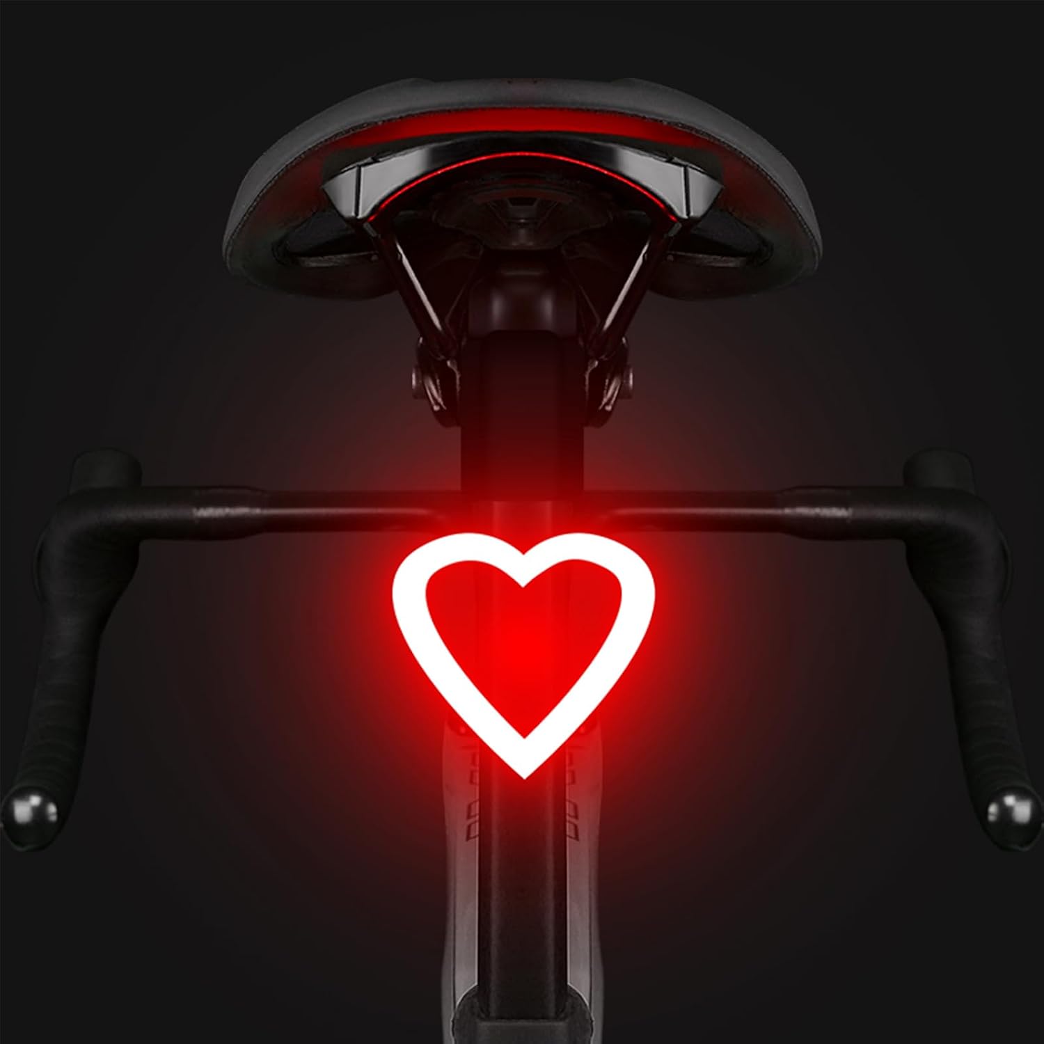 充電式自転車テールライト Led 自転車 リアライト サイクリング ナイトエッセンシャル 明るいシートバック 安全ランプ ハート型 5つのモード 警告 防水 フラッシュ Mtb ライト 男女兼用 子供用