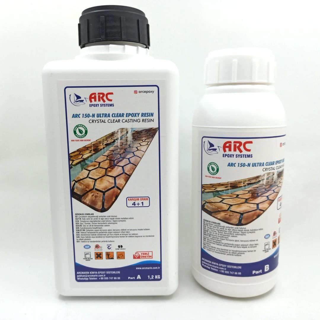Arc ARC150 ULTRA TRANSPARENT CASTING TYPE 1.5 KG SET OF GLOSSY EPOXY RESIN