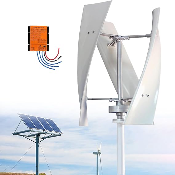 400W Wind Turbine Generator Kit - 12V/24V Vertical Axis Wind Power System with MPPT Controller, Ideal for Marine, RV, Home &amp; Off-Grid Use, Efficient Windmill Generator