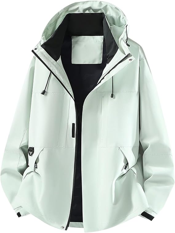 Men Windbreaker Jacket Lightweight Hooded Costs Smart Waterproof Jackets