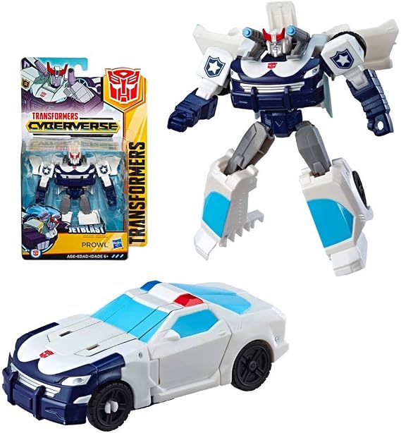 Transformers E3636 Cyberverse Action Attackers: Warrior Class Prowl Action Figure Toy